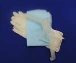 Набор гинекологический №1, однократного применения, стерильный (зеркало полимерное матовое №2,  салфетка 60*40, перчатки М)